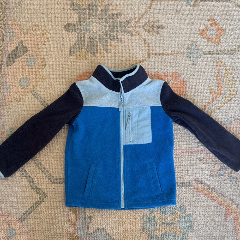 Jumping Beans Blue and Black Kids Fleece Jacket size 5